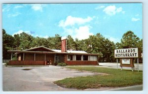 WILMINGTON, North Carolina NC ~ Roadside BALLARD'S RESTAURANT 1976 Postcard