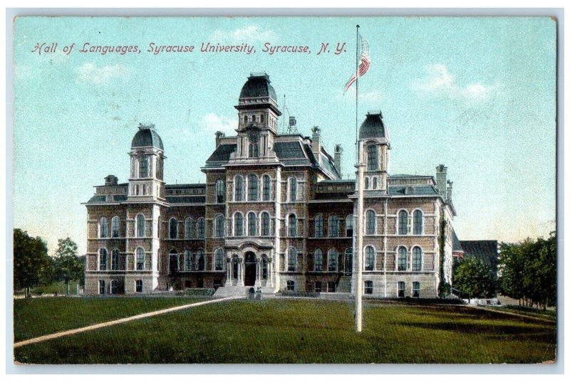 1910 Hall Of Languages Syracuse University Syracuse New York NY Antique Postcard 