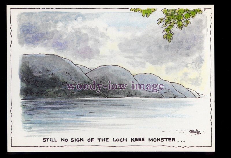 BES111 - Scotland - No sign of the Loch Ness Monster - comic postcard by Besley