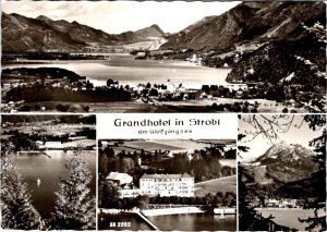 RPPC, Strobl Austria  GRAND HOTEL & LAKE WOLFGANGSEE  Vintage 4X6 Photo Postcard