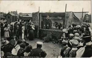 CPA AK BERCK-PLAGE - Théatre guignol sur la Plage (116958)