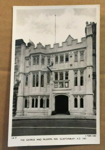 UNUSED  RPPC PC- THE GEORGE & PILGRIMS INN, GLASTONBURY, SOMERSET, ENGLAND