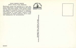 Postcard Oklahoma Tulsa Garden Center Natural Resources Conservation Unposted 