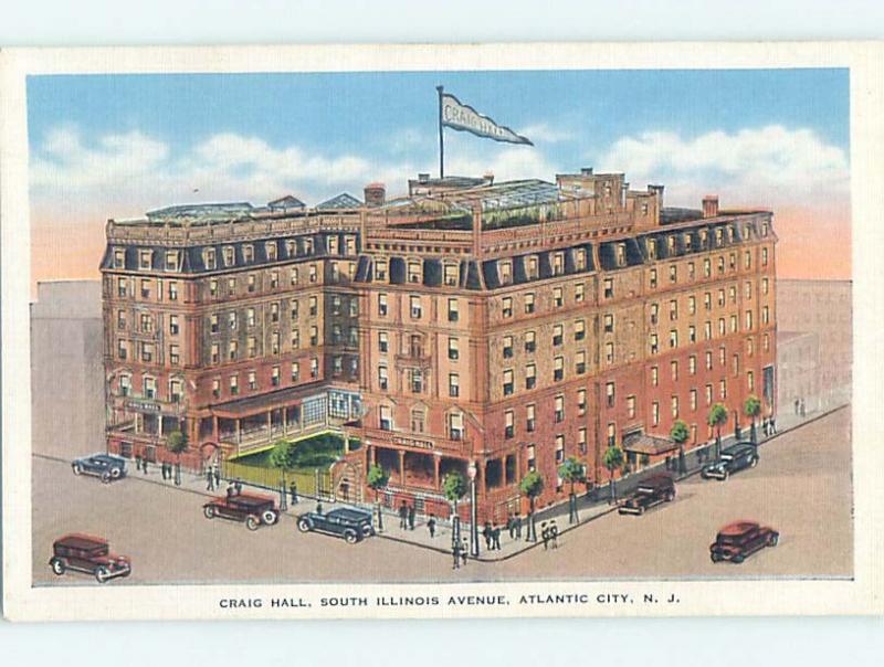 Unused Linen CRAIG HALL Atlantic City New Jersey NJ B1383