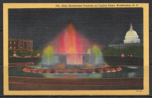 Washington DC - Illuminated Fountain On Plaza - [DC-157]