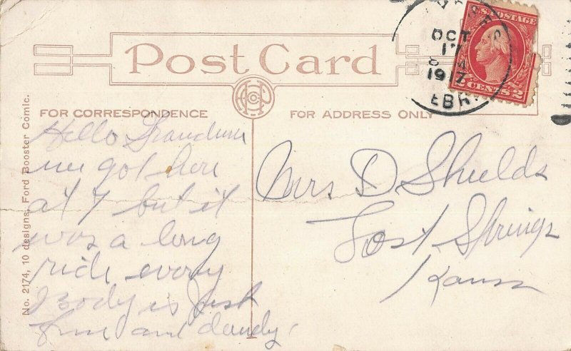 Humorist Ford Tire Advertising Postcard c1917 aj152