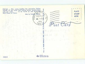 Pre-1980 GULF COAST FISHING Postmarked Port Aransas by Corpus Christi TX AF5508