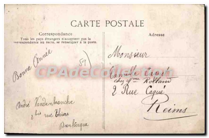 Old Postcard Dunkerque Belfry Built Around 1440