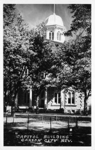 RPPC Capitol Building CARSON CITY Nevada c1930s Vintage Photo Postcard