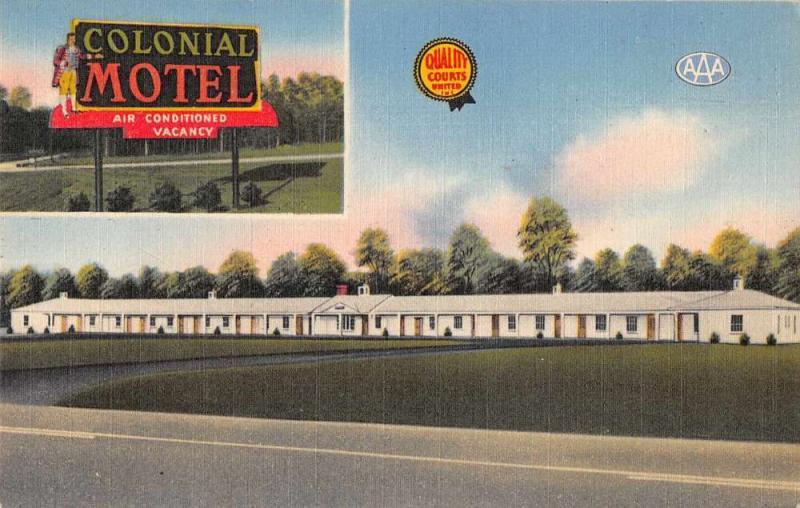 Jarratt Virginia Colonial Motel Exterior View Antique Postcard J77716