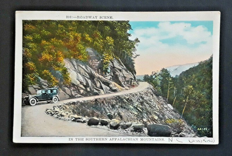 Mint Vintage North Carolina Appalachian Mountains Roadway Scene 1920s Postcard 