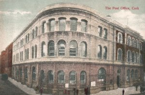 Vintage Postcard 1910's The Post Office Cork Historical Building Landmark