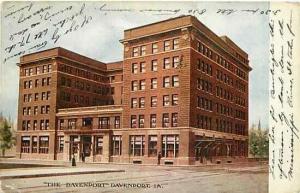 IA, Davenport, Iowa, The Davenport, Rock Island Post Card 125