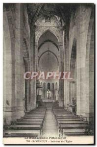 Postcard Old St Menoux Interior L & # 39Eglise