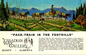 Canada Alberta Banff Canadian Wax Gallery Pack-Train In The Foothills