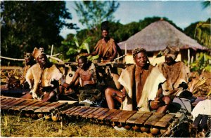 PC CPA MOZAMBIQUE, ZAVALA, TIMBILA AND MARIMBA PLAYERS, POSTCARD (b20777)