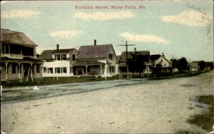 Steep Falls Maine ME Portland Street Homes 1900s-20s Vintage Postcard