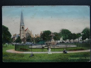 Gloucestershire GLOUCESTER PARK WATER FOUNTAIN & CHURCH c1904 Postcard by Frith