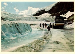 Canada Jasper Colubmia Icefield Delta Snowmobile Touring On Athabasca Glacier