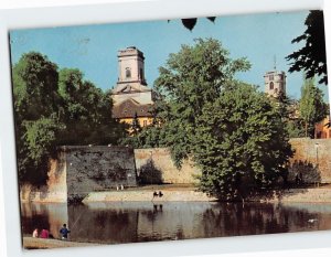 Postcard Shore of the Rába, Győr, Hungary