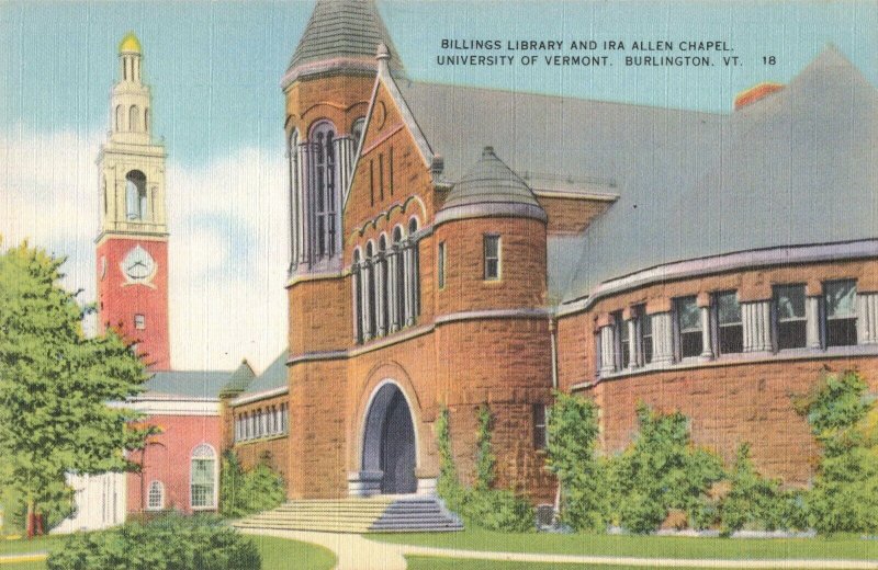Billings Library & IRA Allen Chapel University Vermont Burlington 10c1-467  