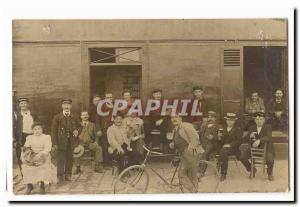  Real photo Vintage Postcard Coffee With Champagne the TOP (cyclist coffee) Pyre