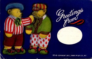 Bears Greetings From 1908 Embossed