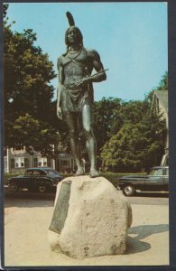 America Postcard - Statue of Massasoit, Plymouth, Massachusetts   RS11999