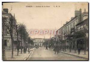 Old Postcard Creil Avenue de la Gare