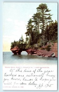 LAKE SUPERIOR, WI Wisconsin~ GRAND ARCH on SAND ISLAND c1900s Postcard