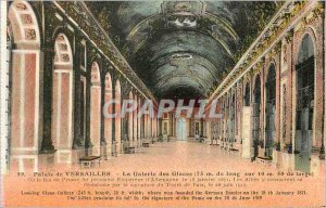 Old Postcard The Palace of Versailles Hall of Mirrors