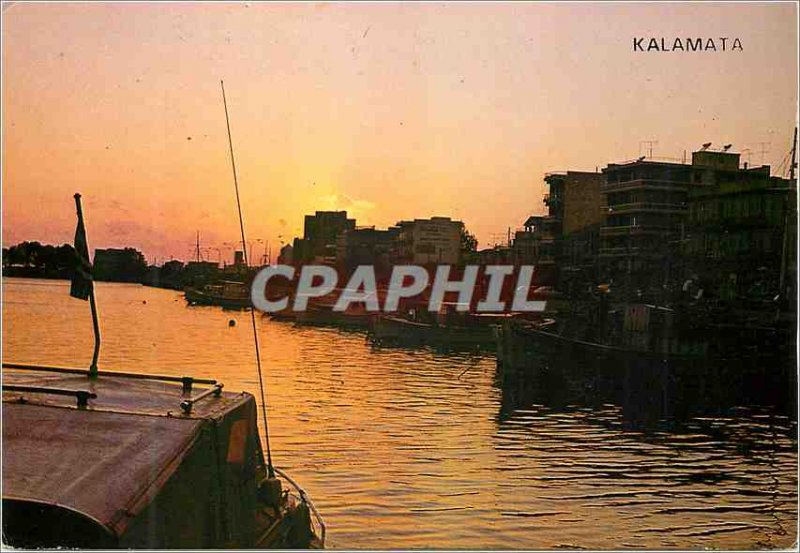 Postcard Modern Kalamata Sunset at the Port