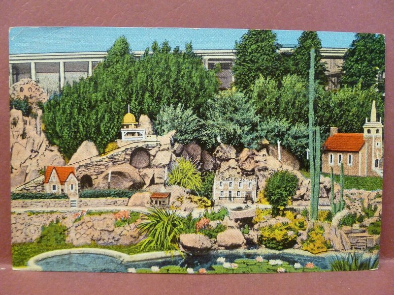 Old Postcard SD Sioux Falls Miniature Village McKennan Park