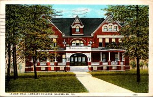 Illinois Galesburg Ladies' Hall Lombard College Curteich