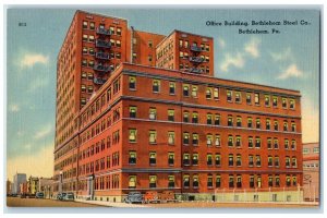 1940 Exterior Office Building Bethlehem Steel CO Bethlehem Pennsylvania Postcard