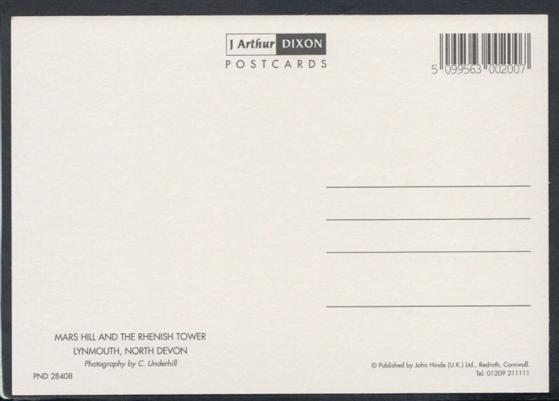 Devon Postcard - Mars Hill and The Rhenish Tower, Lynmouth    RR5040