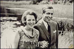 Dutch Princess (Later Queen) Beatrix with Prince Claus von Amsberg (1965) RPPC 3