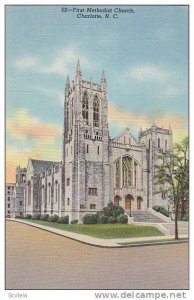 Exterior,  The First Methodist Church,  Charlotte,  North Carolina,  30-40s