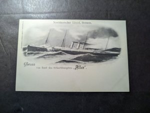 Mint Germany Norddeutscher Lloyd Ship NDL Souvenir Postcard Dampfer SS Aller