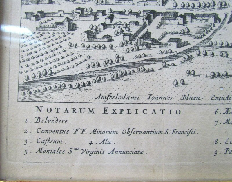 1682 MAP of SALUZZO ITALY by G. BOETTO Salvtiarum Civitas vulgo Saluzzo antique 