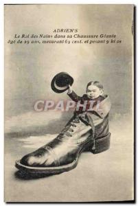 Old Postcard Dwarf Dwarves Adrien & # 39s King dwarves giant shoe