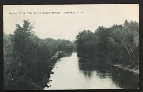 Squam River from Little Squam Bridge Ashland NH 1939 R.M. Whitcomb 