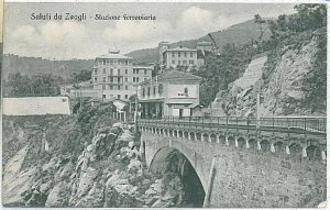 Vintage postcard - GENOA: Zoagli 1918-