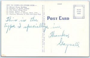 c1940s Dayton OH Greetings Large Bubble Letters Wright Brothers First Plane A205