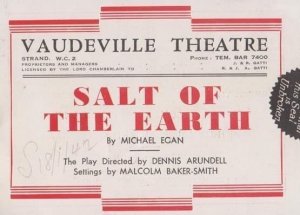 Salt Of The Earth Normandy Farm Drama Vaudeville Theatre London Theatre Progr...