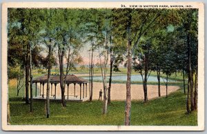 Marion Indiana 1920 Postcard View In Matters Park