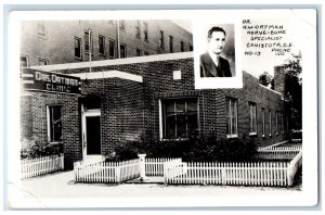 c1940's Dr. Ortman Clinic Nerve Bone Specialist Canistota SD RPPC Photo Postcard 