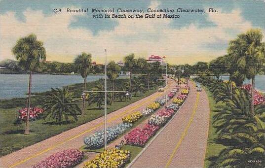 Florida Clearwater Beautiful Memorial Causeway Connecting Clearwater With Its...