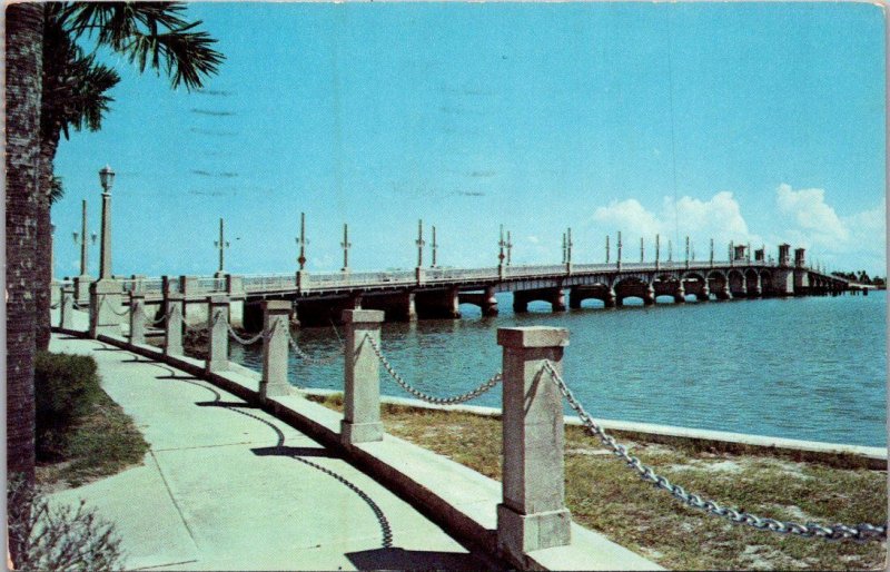 Florida St Augustine Beach The Bridge Of Lions 1952