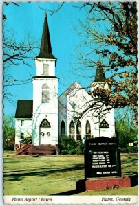 Postcard - Pains Baptist Church - Plains, Georgia